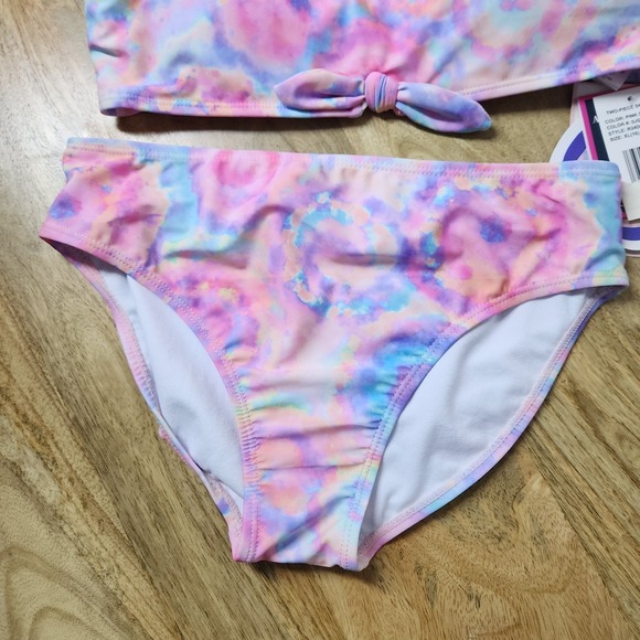 Andy & Evan Swimsuit Girls Size 16 Two Piece Pink Tie Dye New Nwt - Picture 4 of 8